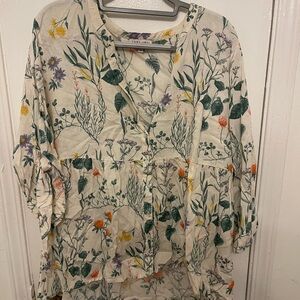 Laura Ashley Multicolor Floral Blouse